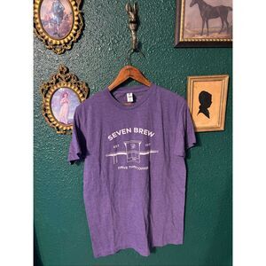7 Brew Purple Brew Crew Shirt Sz Medium